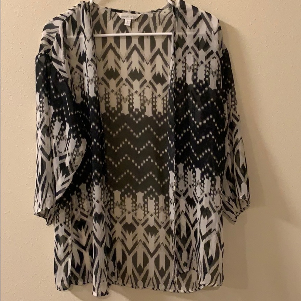 Black and white kimono